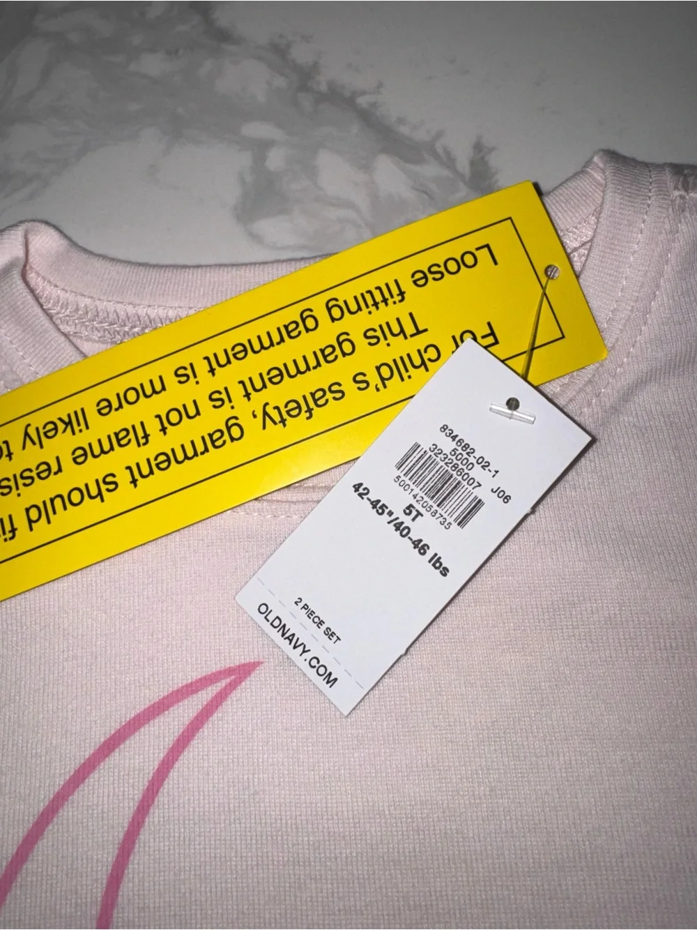 Old Navy Girls Minnie Mouse Pink Moon Pajamas Size 5